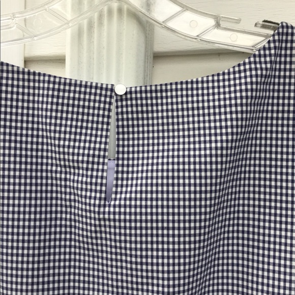 NWT Talbots Navy & White Peplum Blouse Hidden Zip - Picture 4 of 4